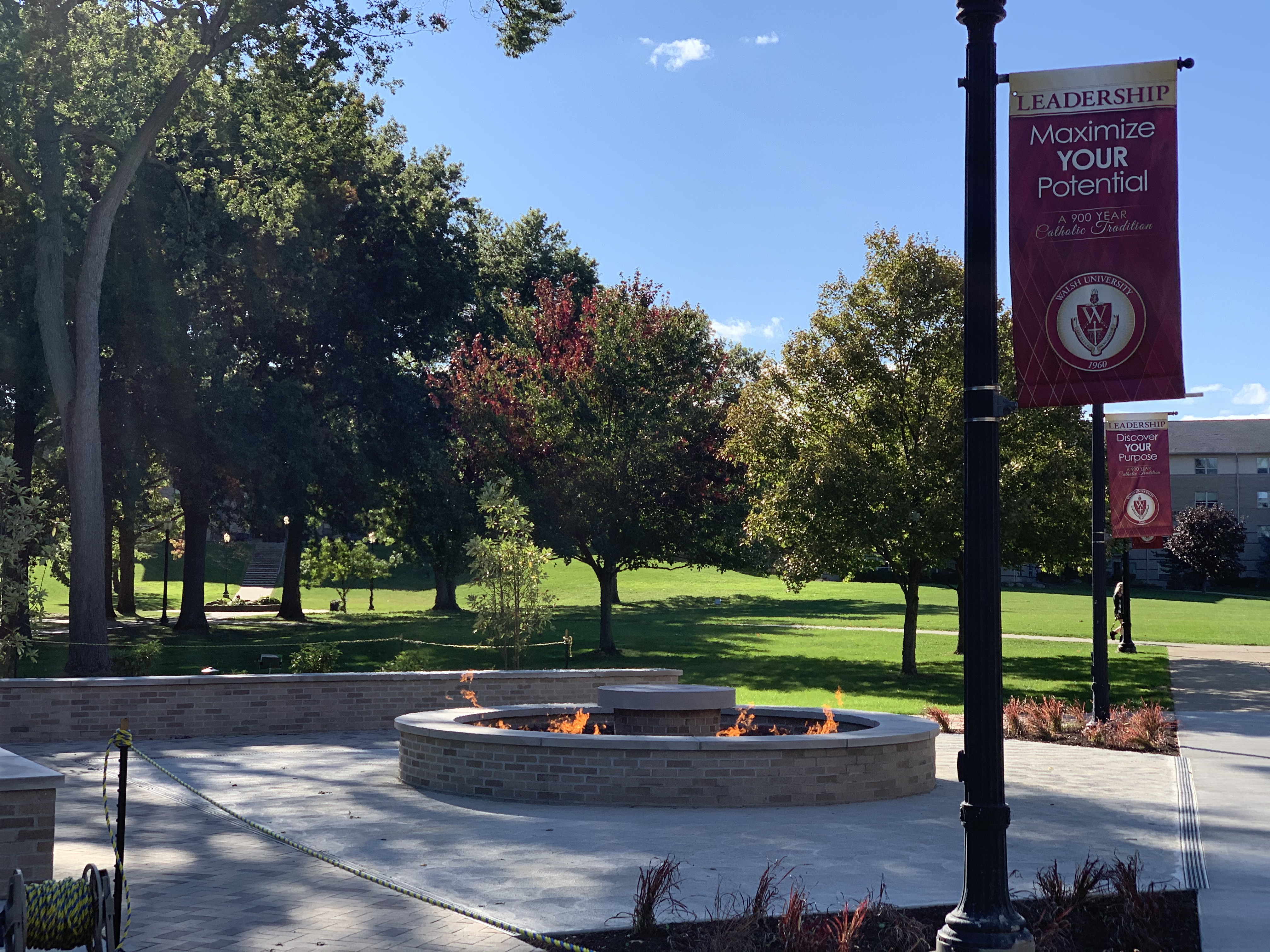 photo of the Alumni firepit at Walsh