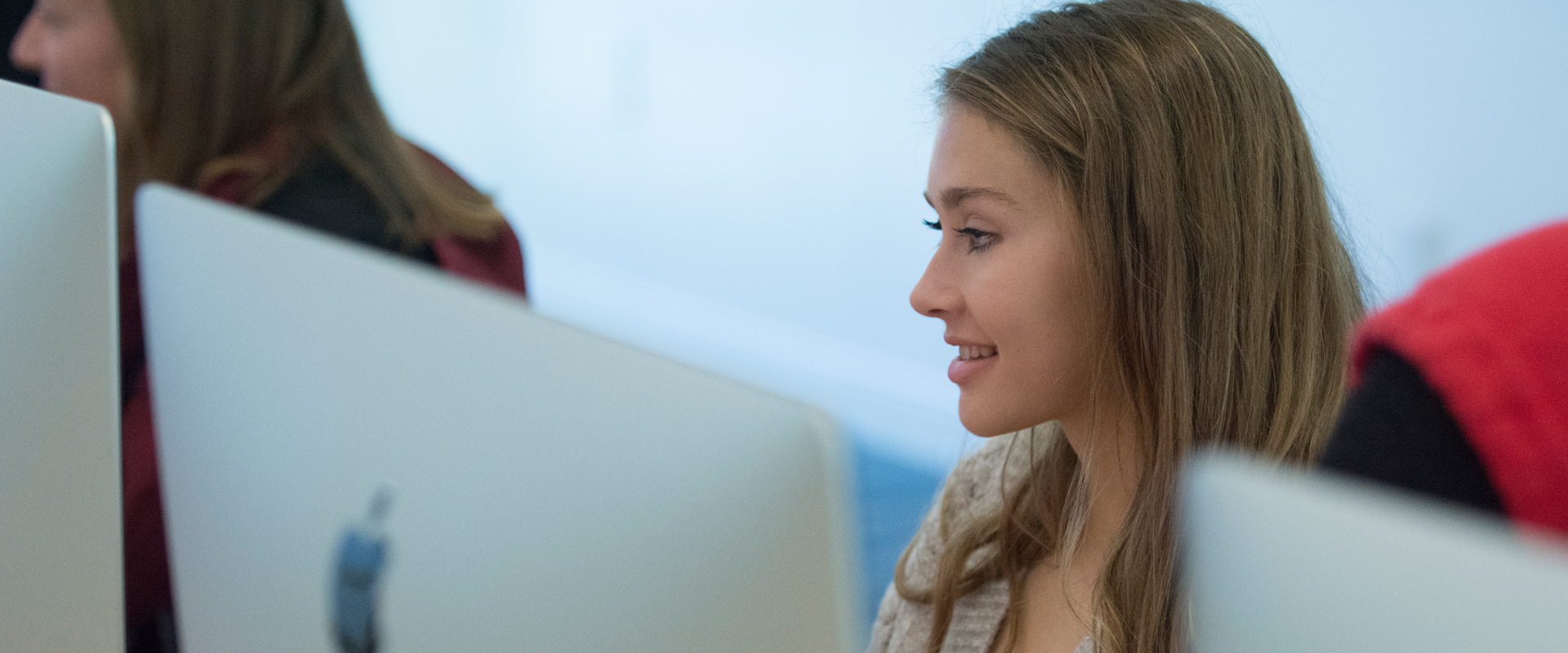 Student at computer