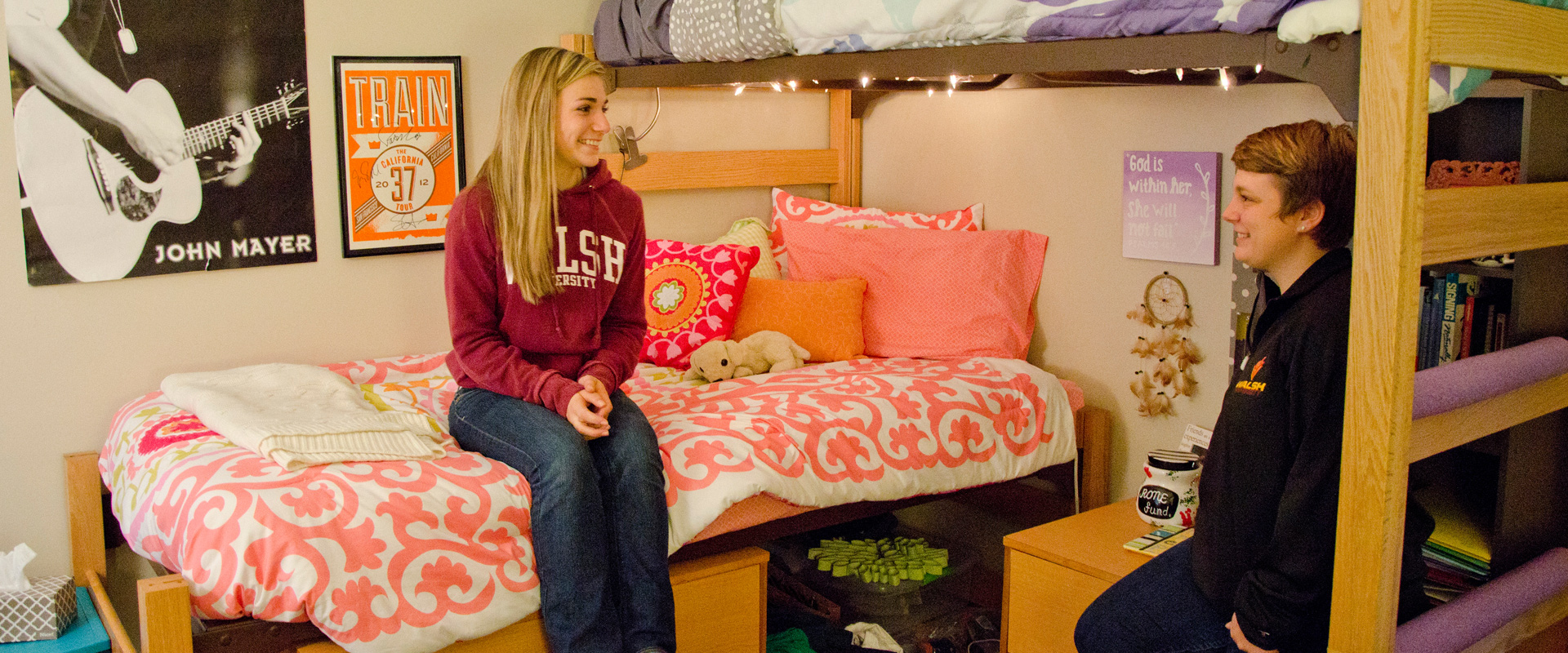 Walsh University dorm room