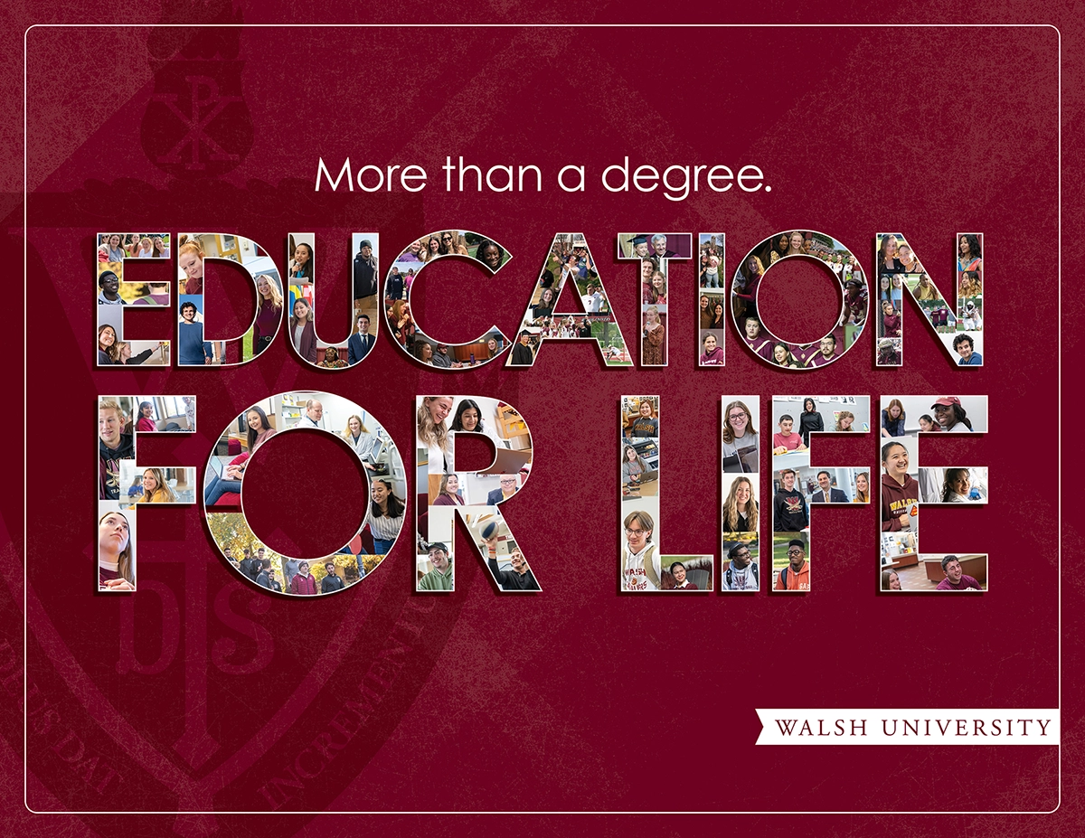 Admissionsviewbook cover artwork: More than a degree, Education for Life